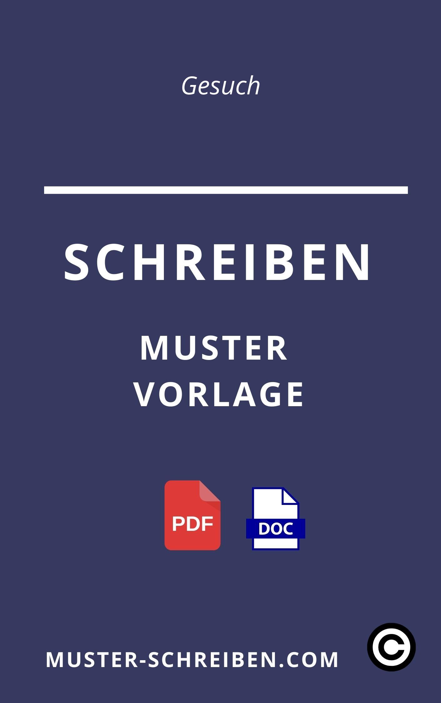 Gesuch Schreiben - Vorlage Muster