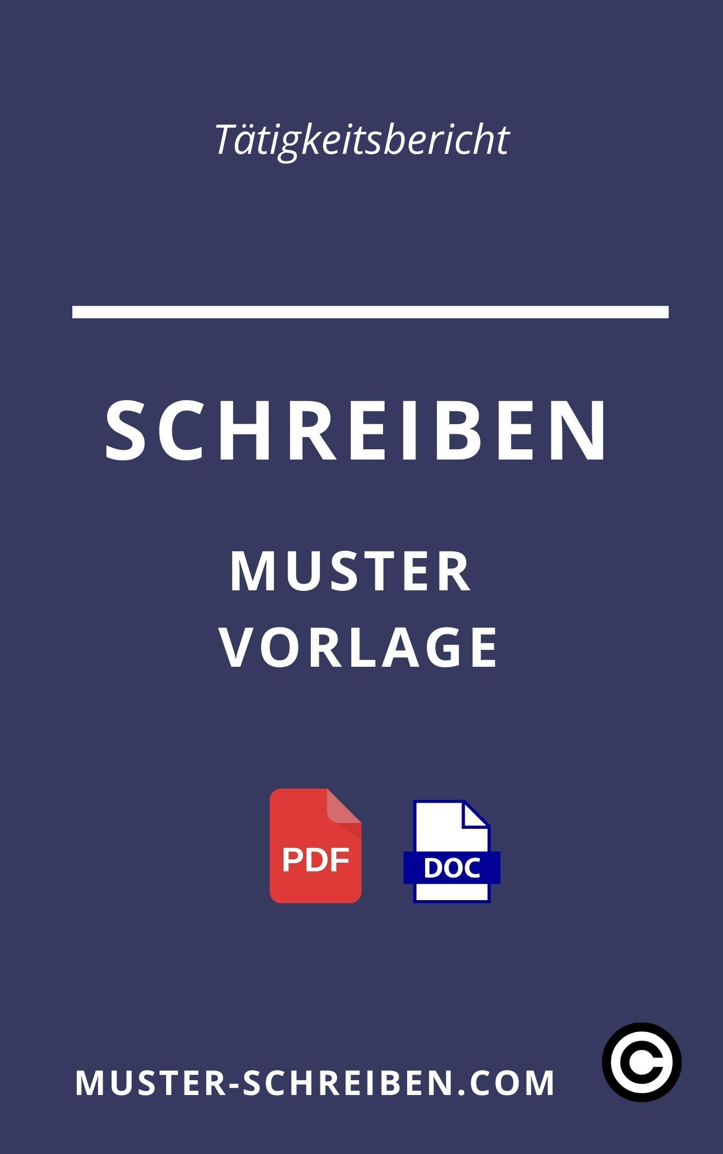 Tätigkeitsbericht Schreiben - Muster Vorlage